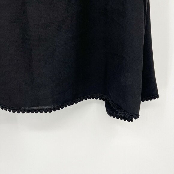 Sunny‎ Leigh Blouse XL Black Floral Embroidered Semi Sheer Boho Top Extra Large - Picture 6 of 11